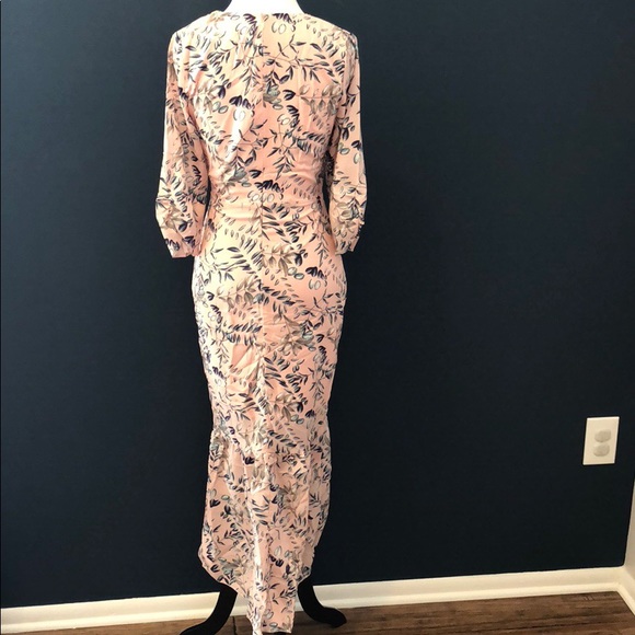 3/4 Sleeve Pink Floral Dress - Picture 7 of 7